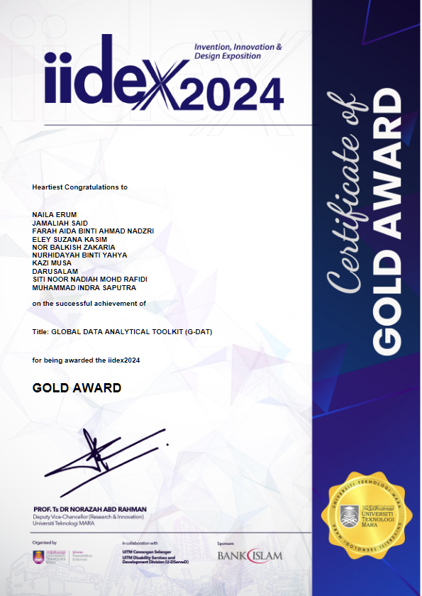 Sertifikat: Gold Award